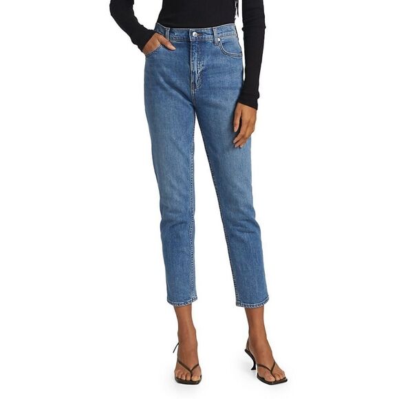 Derek Lam 10 Crosby Eden High-Rise Slim Crop Denim Blue Jeans Size 29 NWT - Picture 1 of 7